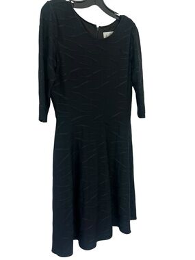 Joseph Ribkoff Textured Stretch Women’s Black Dress with Back Zipper Size M